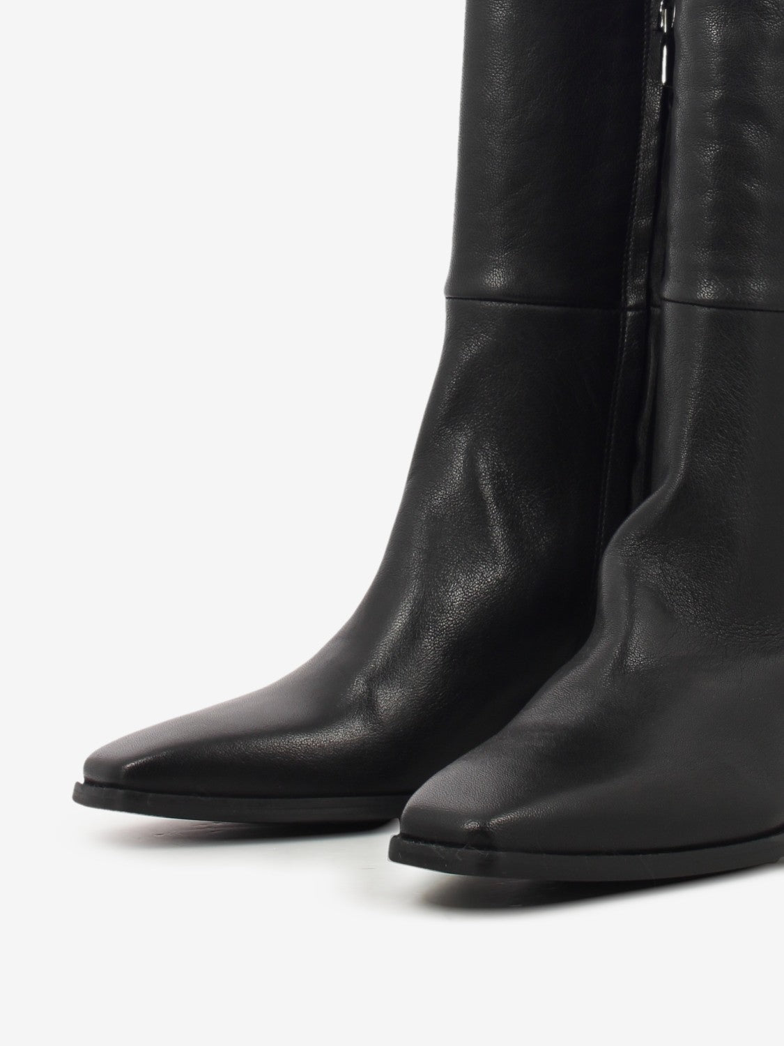 SQUARE TOE LEATHER BOOT BLACK RAYA-06_BLACK