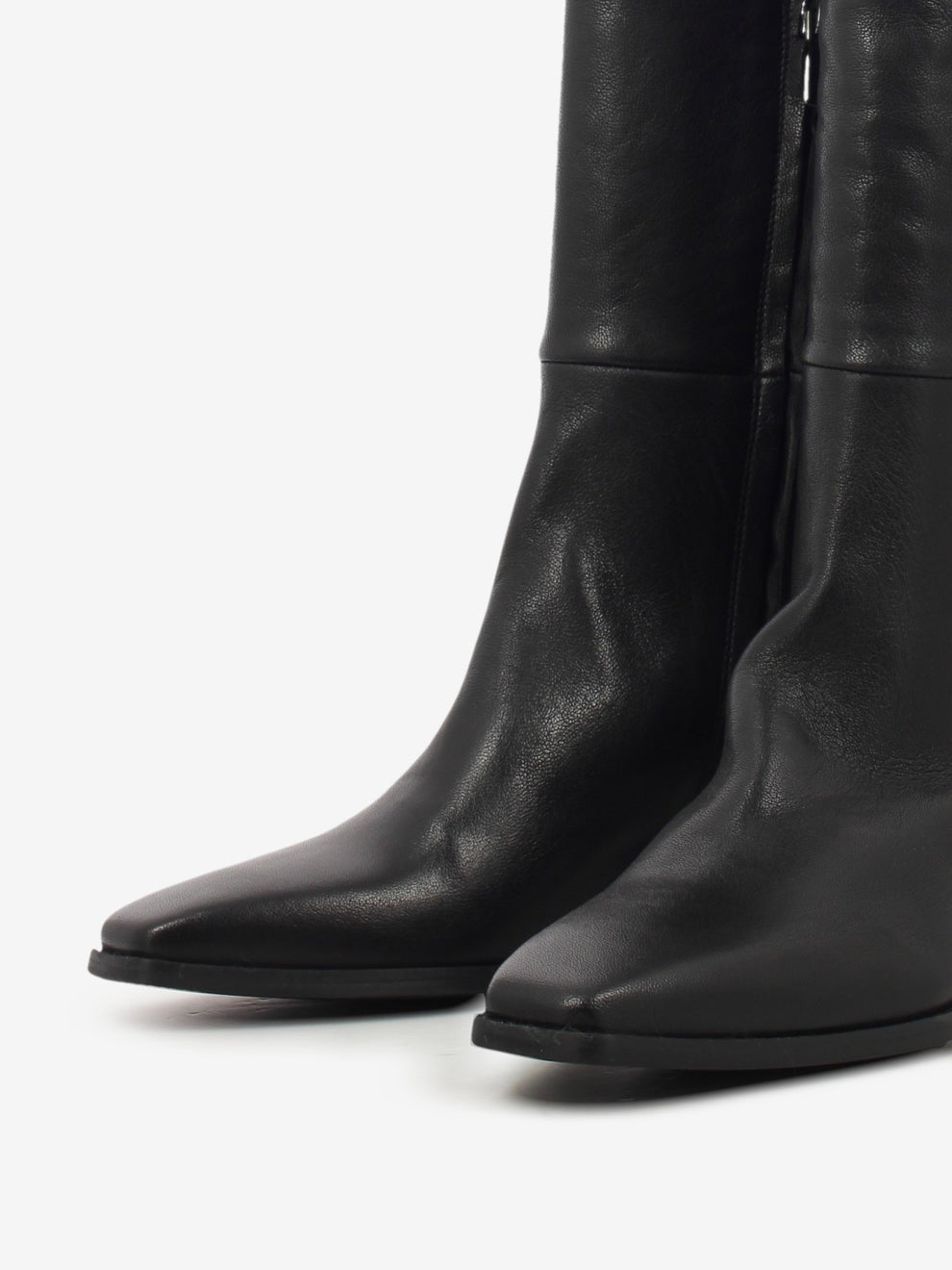 SQUARE TOE LEATHER BOOT BLACK RAYA-06_BLACK