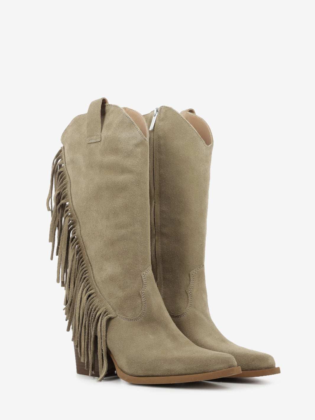 Stivali Mara in camoscio beige