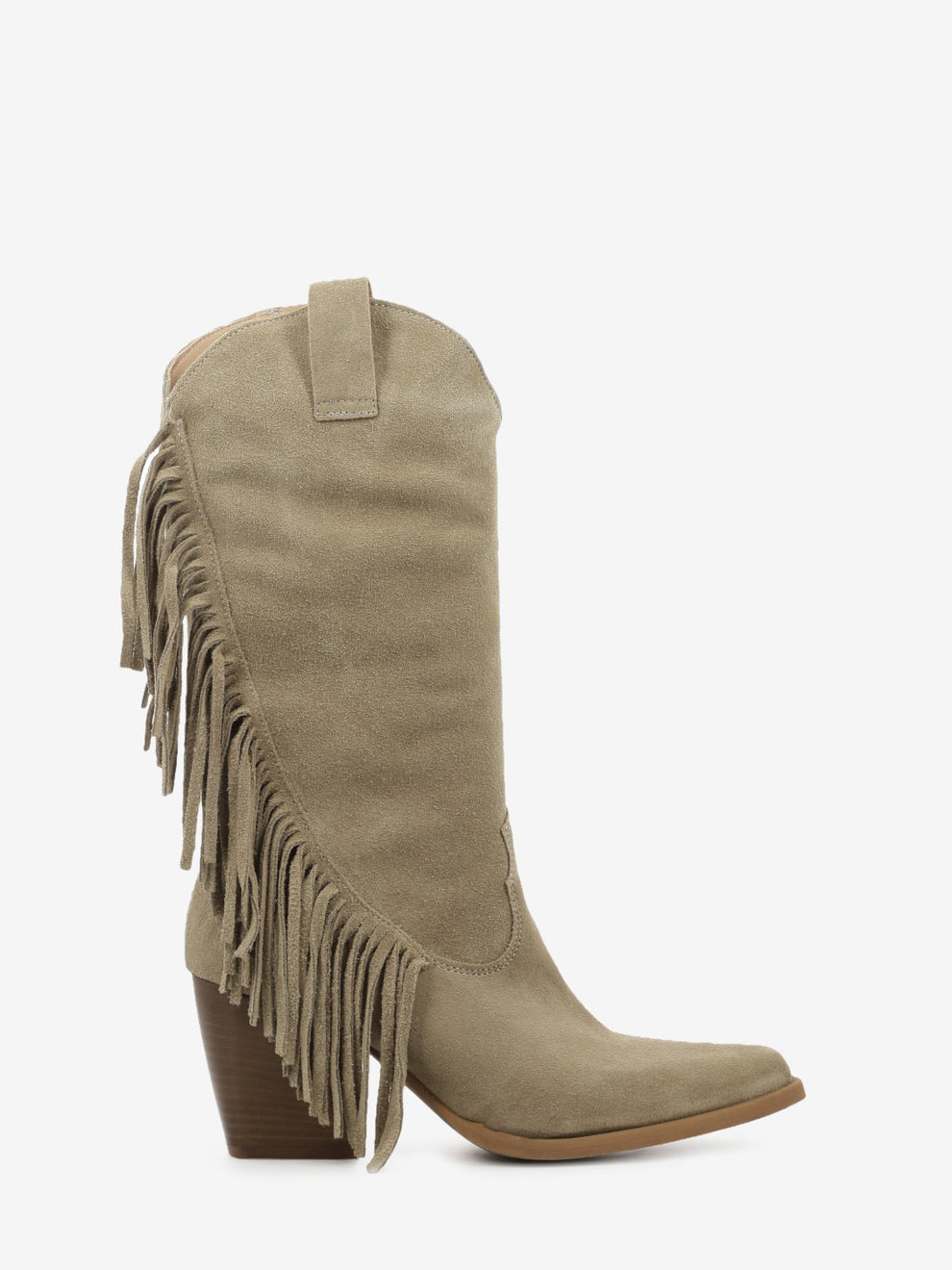 Stivali Mara in camoscio beige