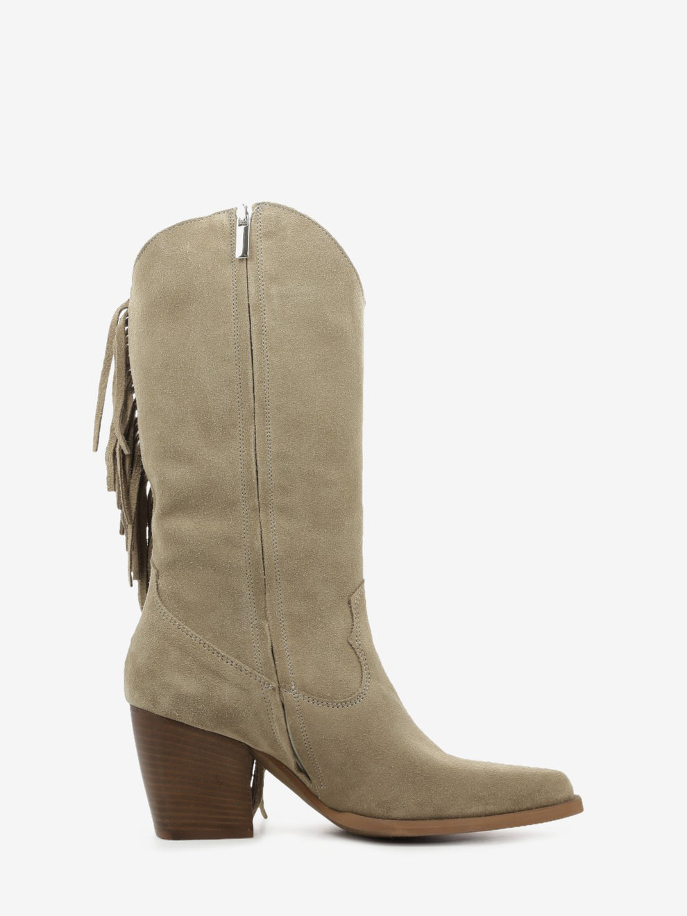 Stivali Mara in camoscio beige