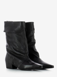 Black soft pointed boots