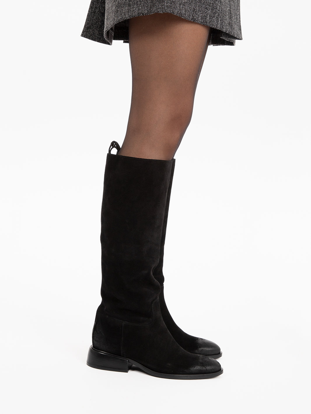 Stivali morbidi in camoscio nero