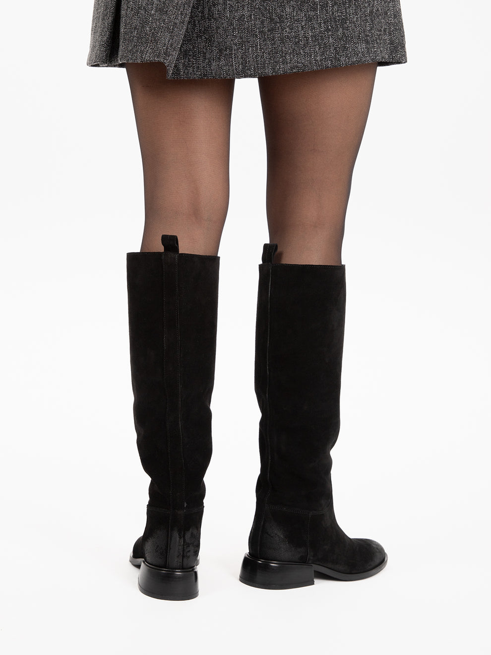 Stivali morbidi in camoscio nero