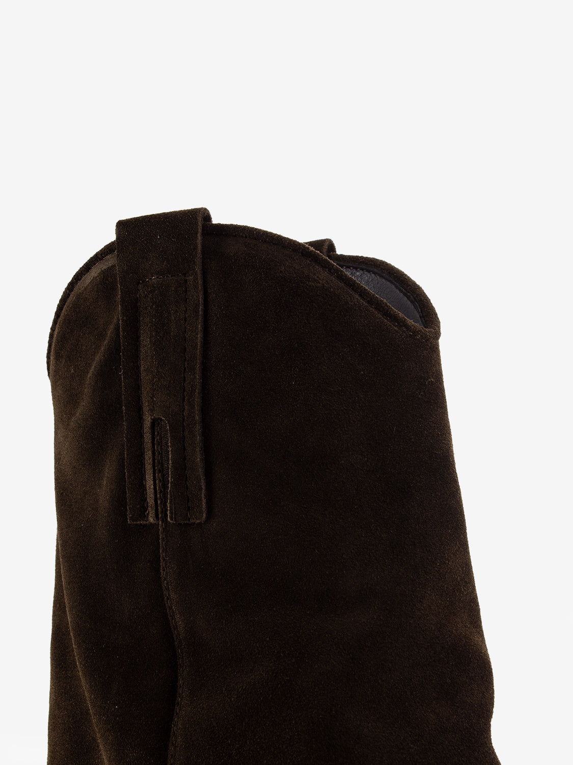 Stivali texani con risvolto in suede marroni