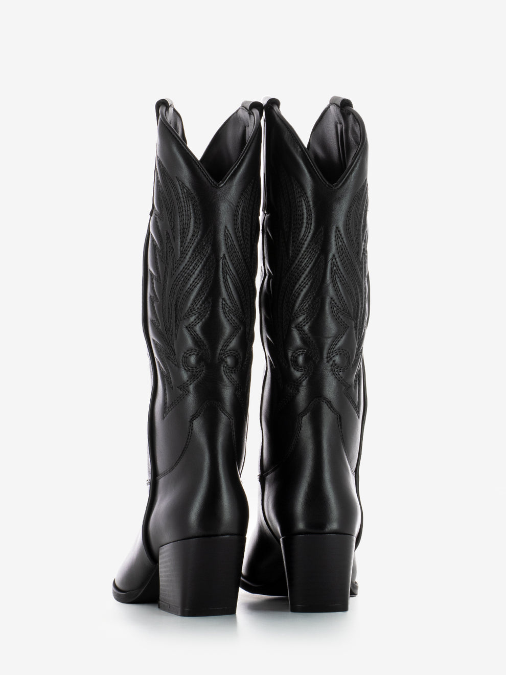 Stivali texani in pelle nero