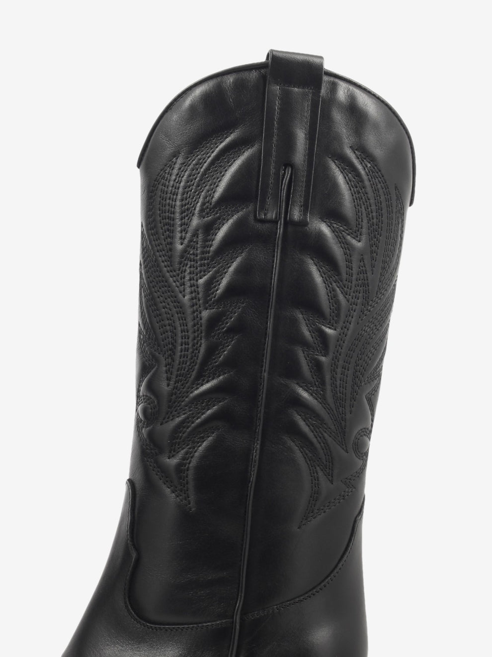 Stivali texani in pelle nero