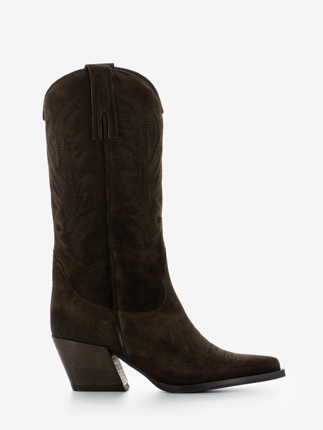 Stivali texani in suede marroni