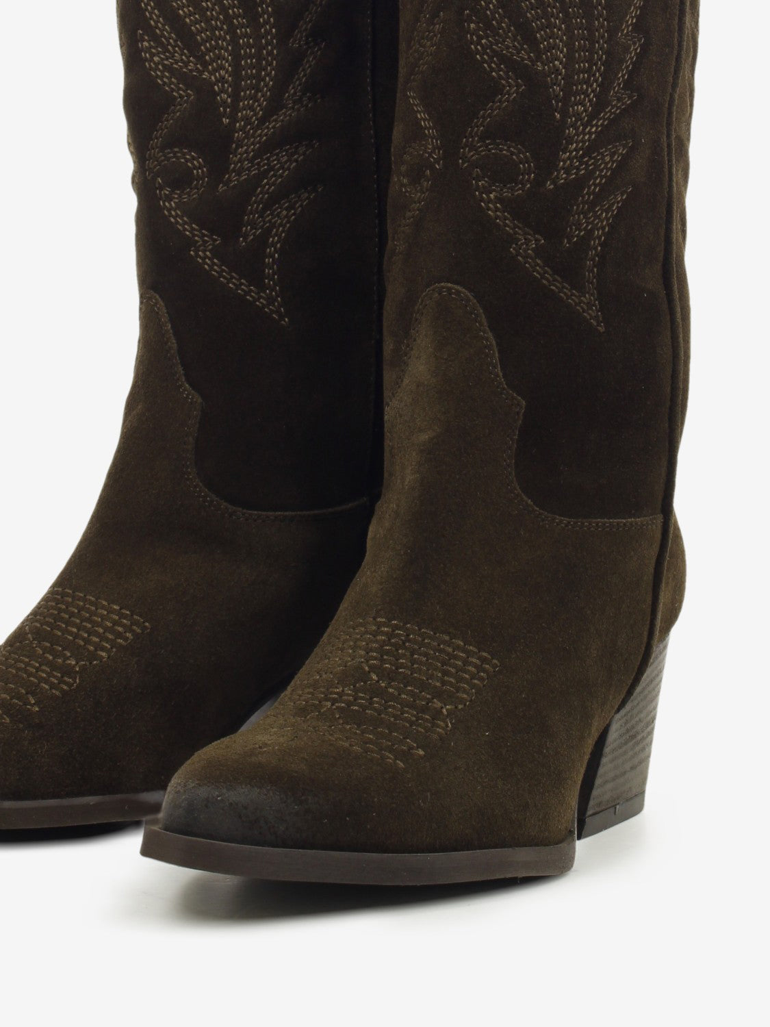Stivali texani in suede marroni