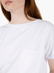 STIMM - T-shirt a scatola con taschino bianco