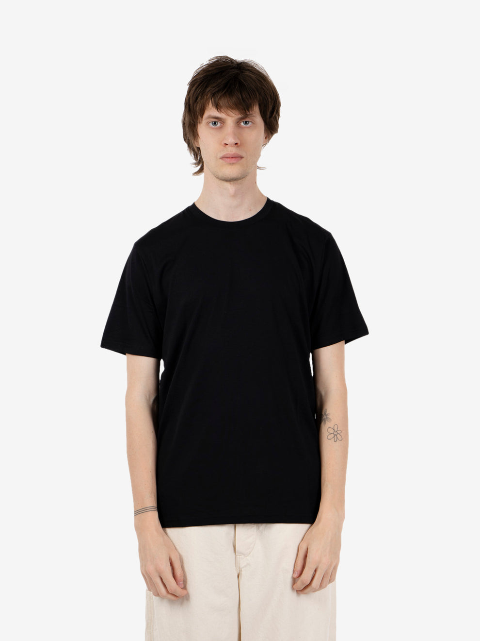 Basic black cotton T-shirt