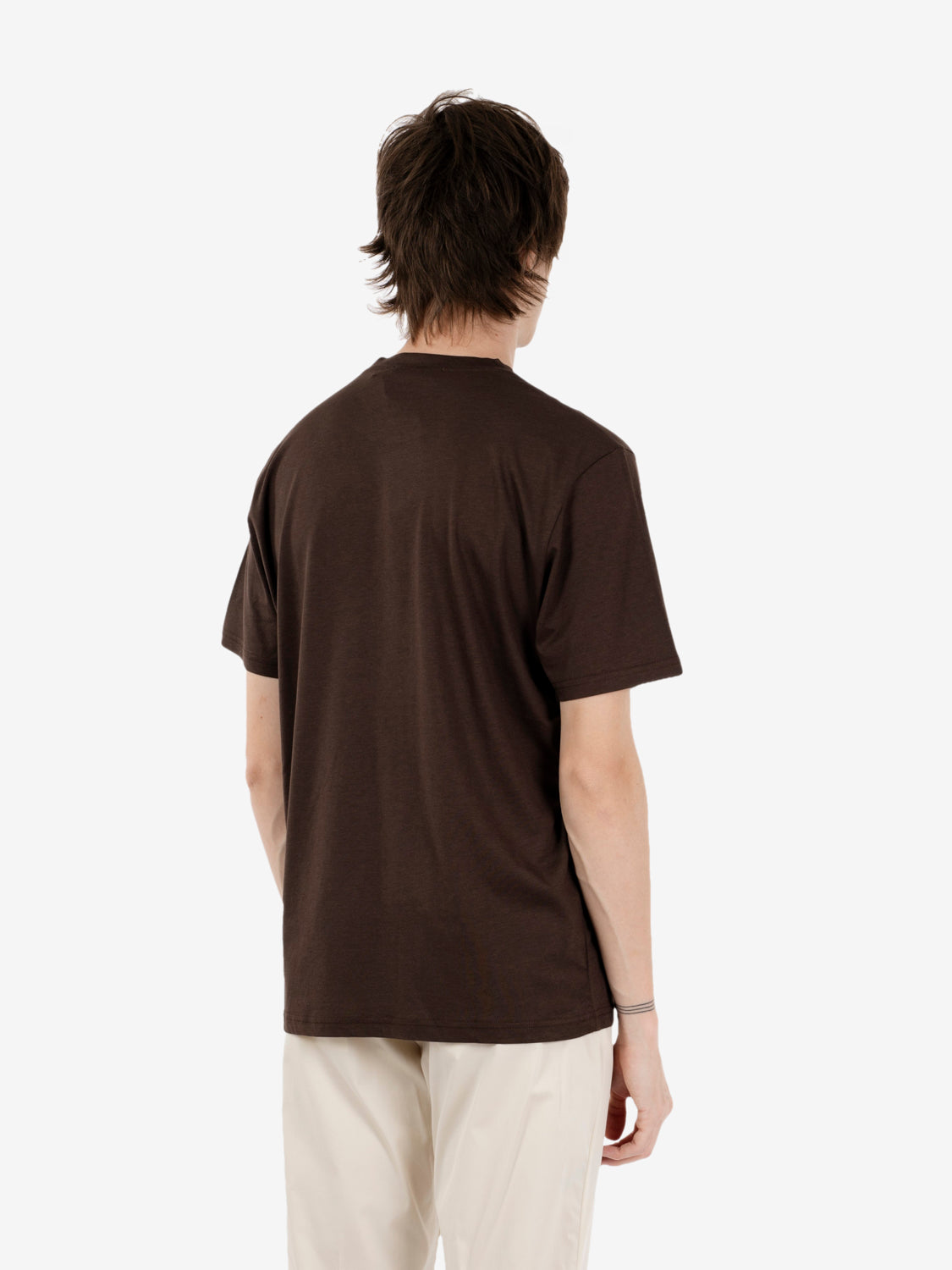T-shirt basic cotone moka