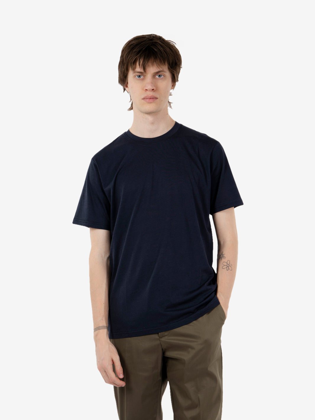 T-shirt basic cotone navy
