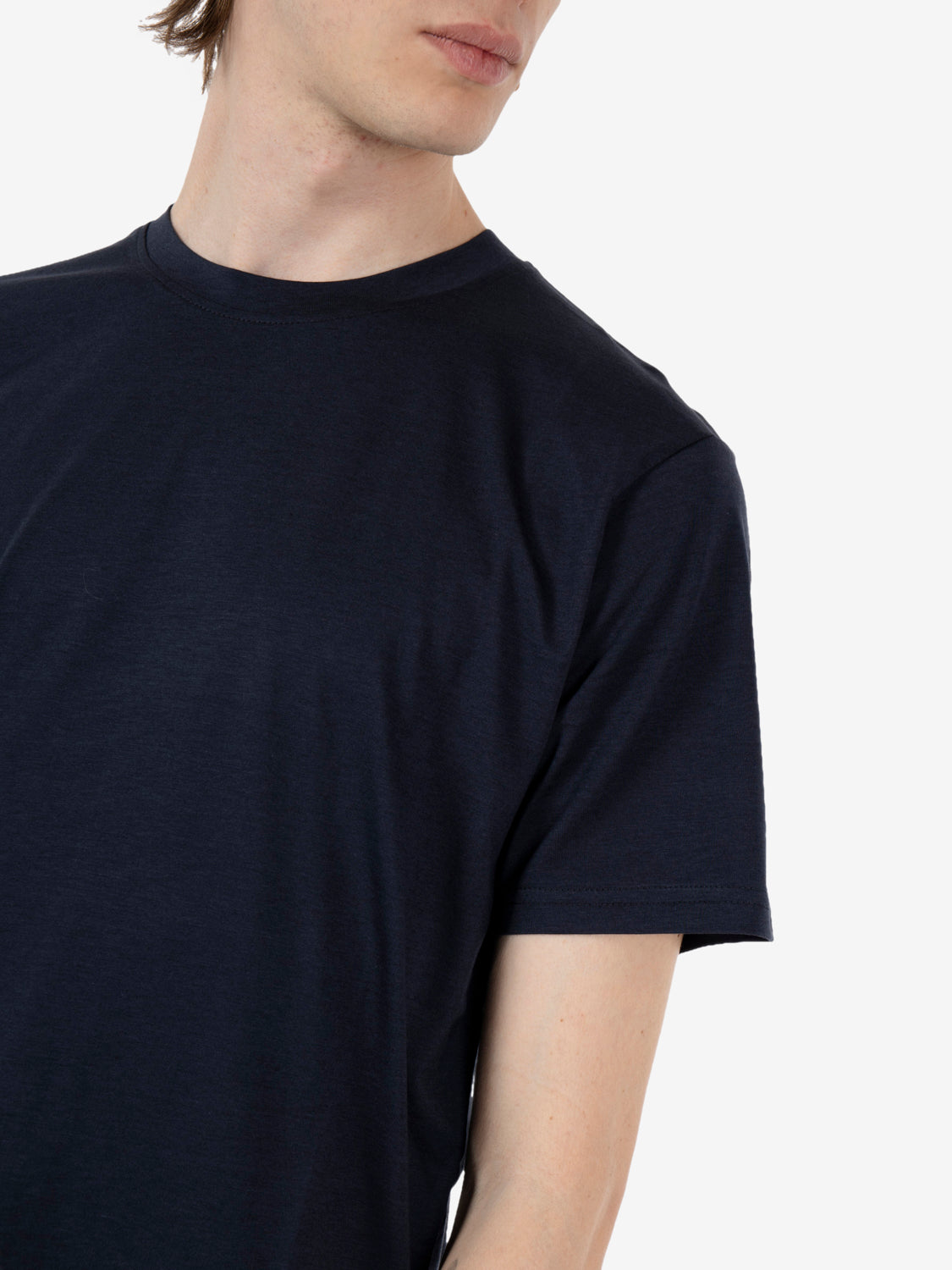 T-shirt basic cotone navy
