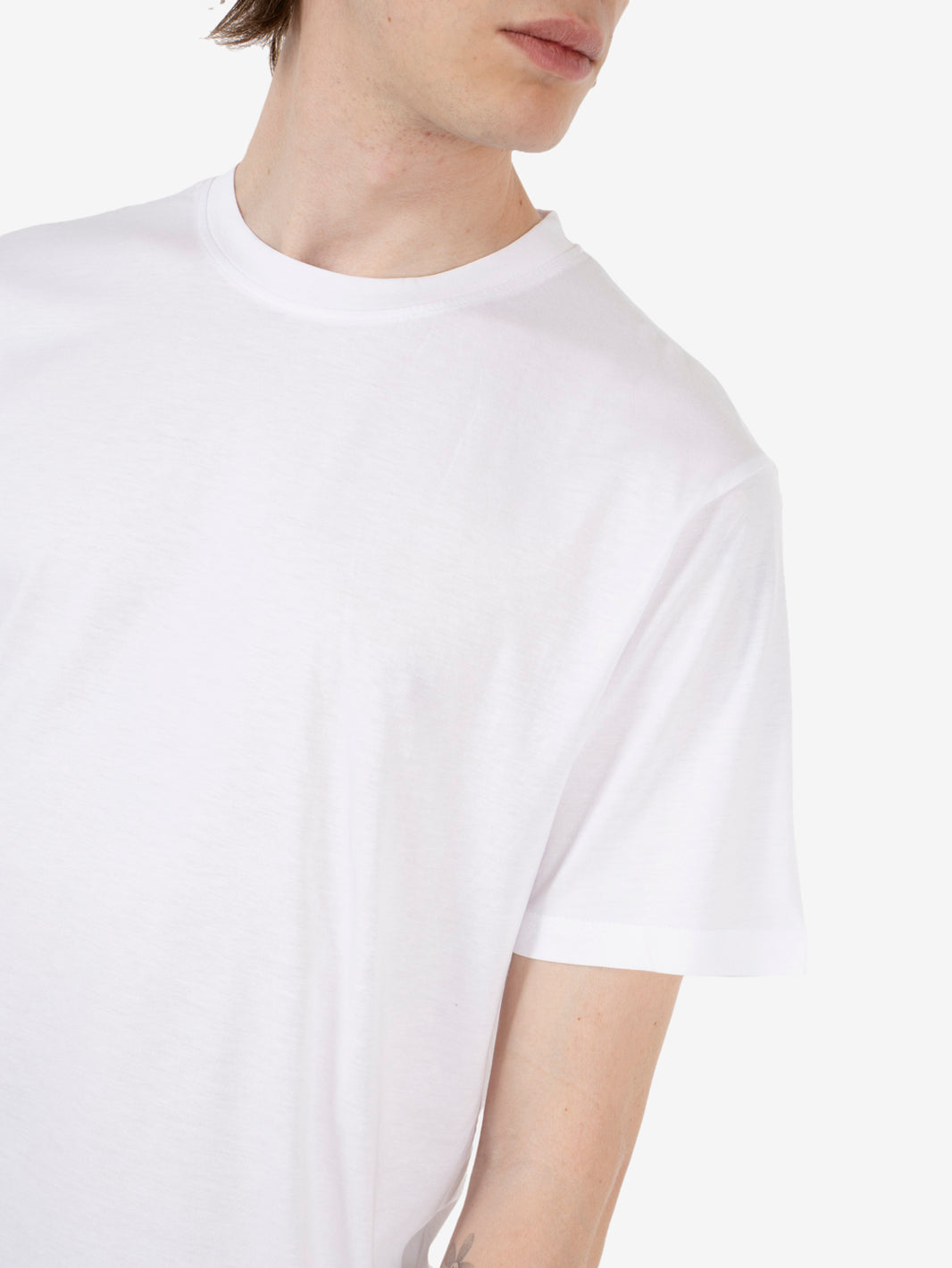 T-shirt basic cotone white