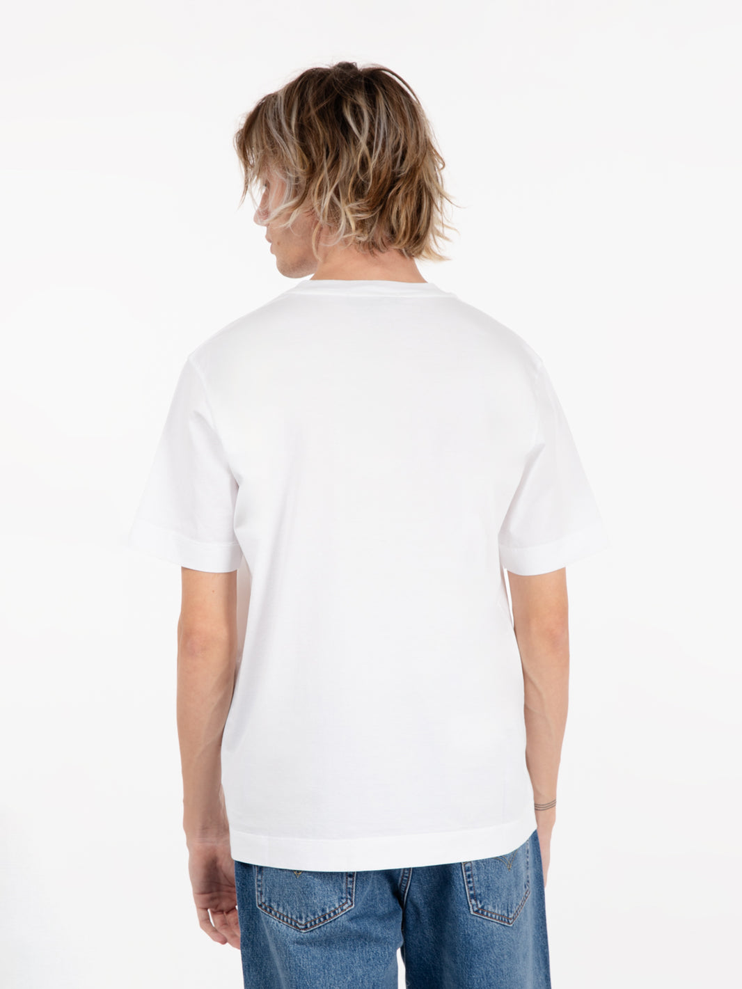 T-shirt basic girocollo bianco