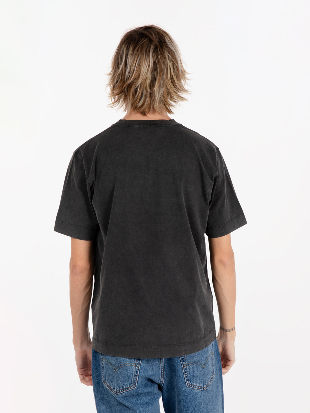 T-shirt basic girocollo grigio