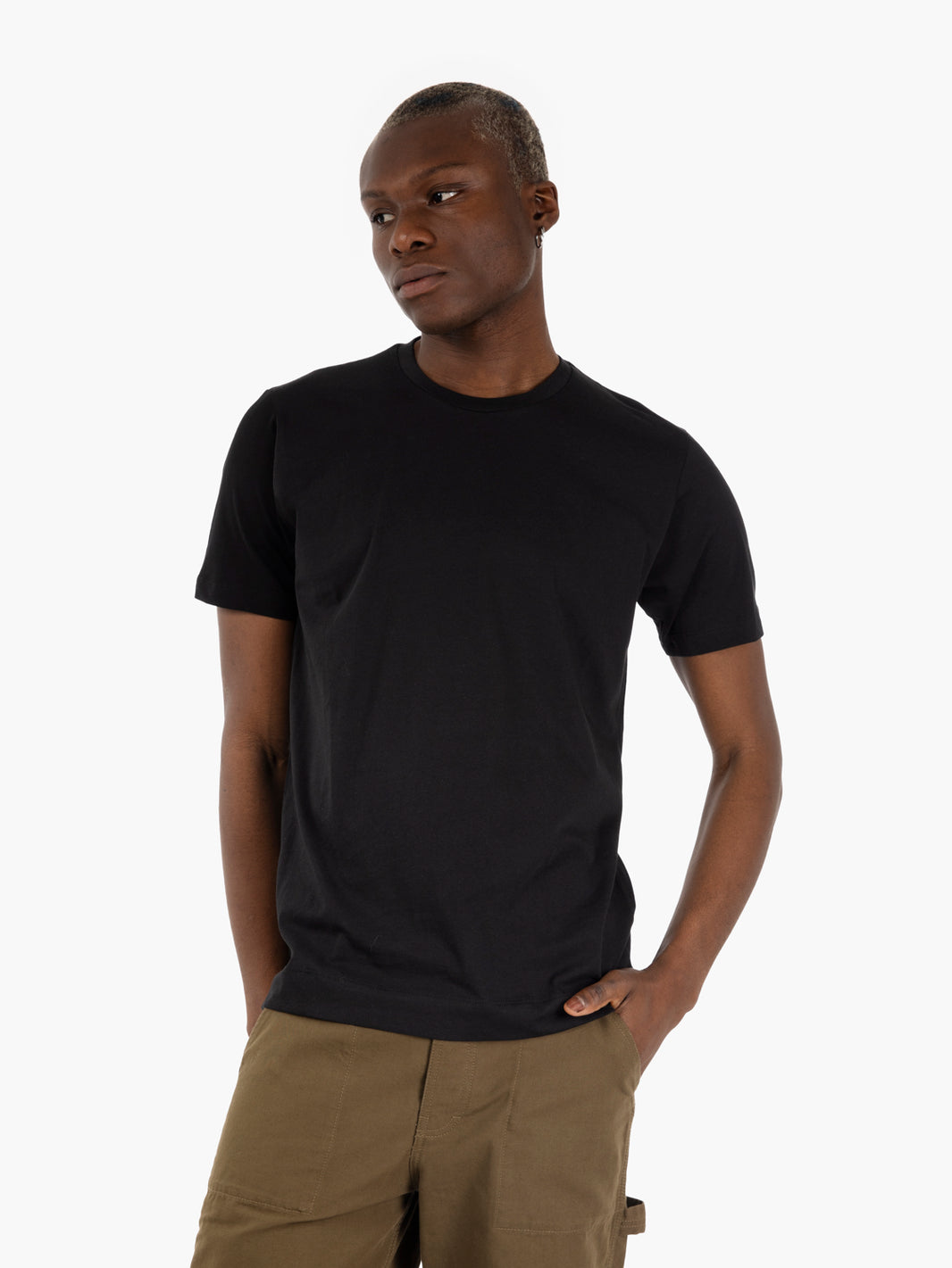 T-shirt basica in cotone nero