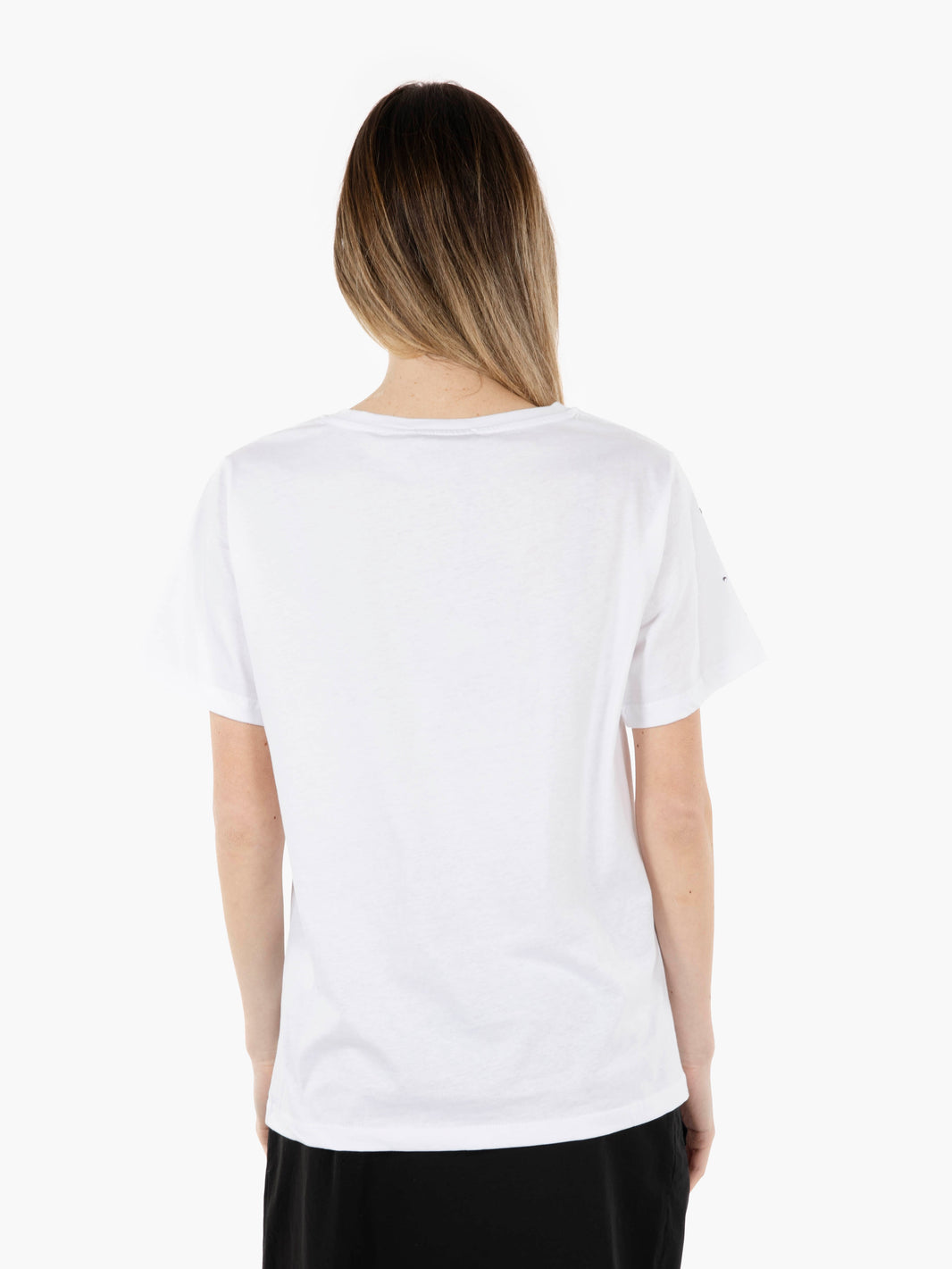 White rhinestone T-shirt