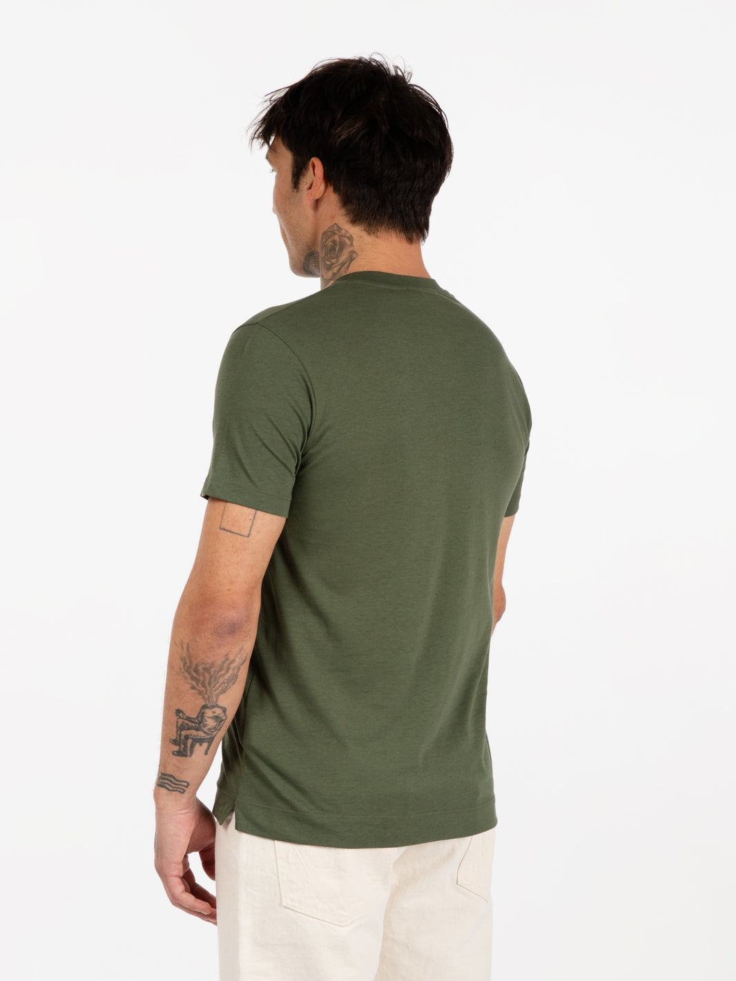 Basic Army Crew Neck T-Shirt