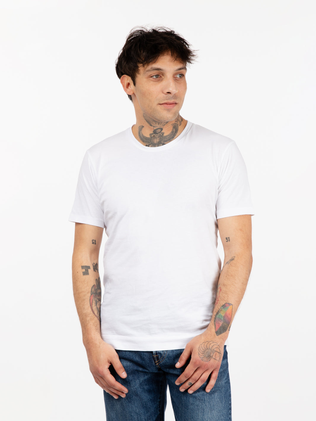 Basic white crew neck t-shirt