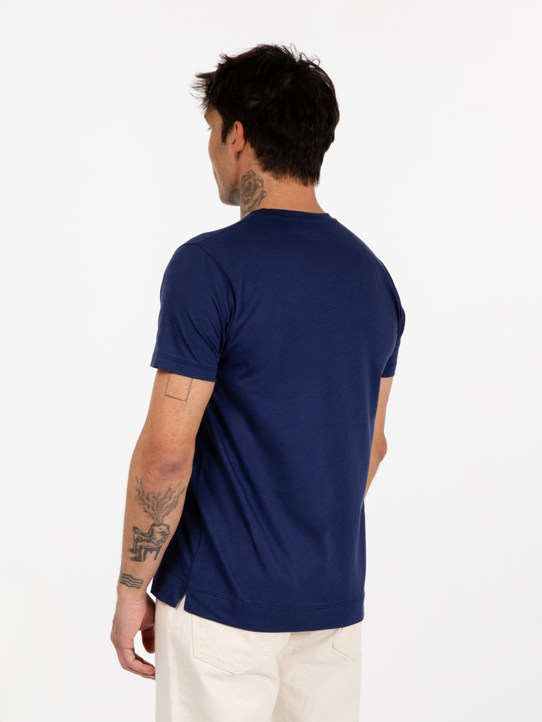 Basic blue crew neck t-shirt