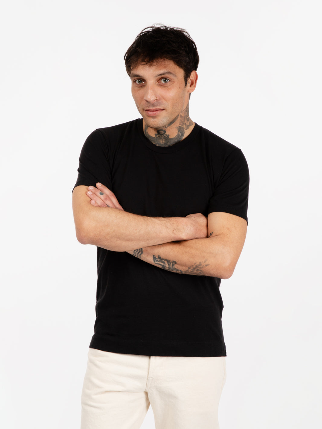 Basic black crew neck t-shirt