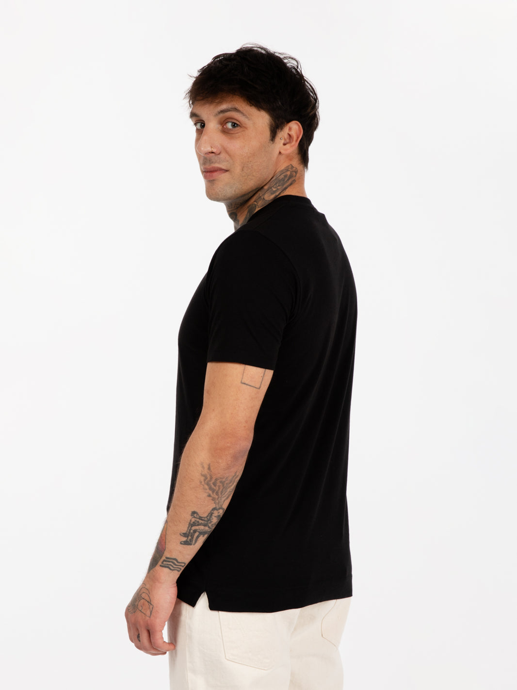 Basic black crew neck t-shirt