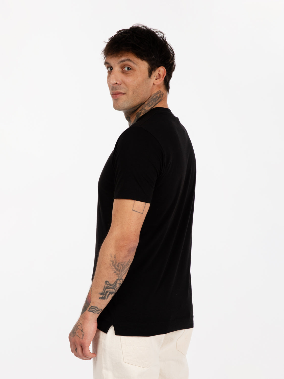 T-shirt girocollo basic nero