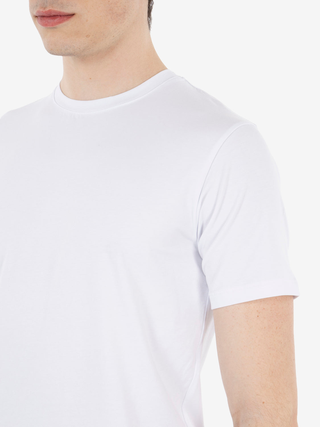 T-shirt girocollo bianco ottico