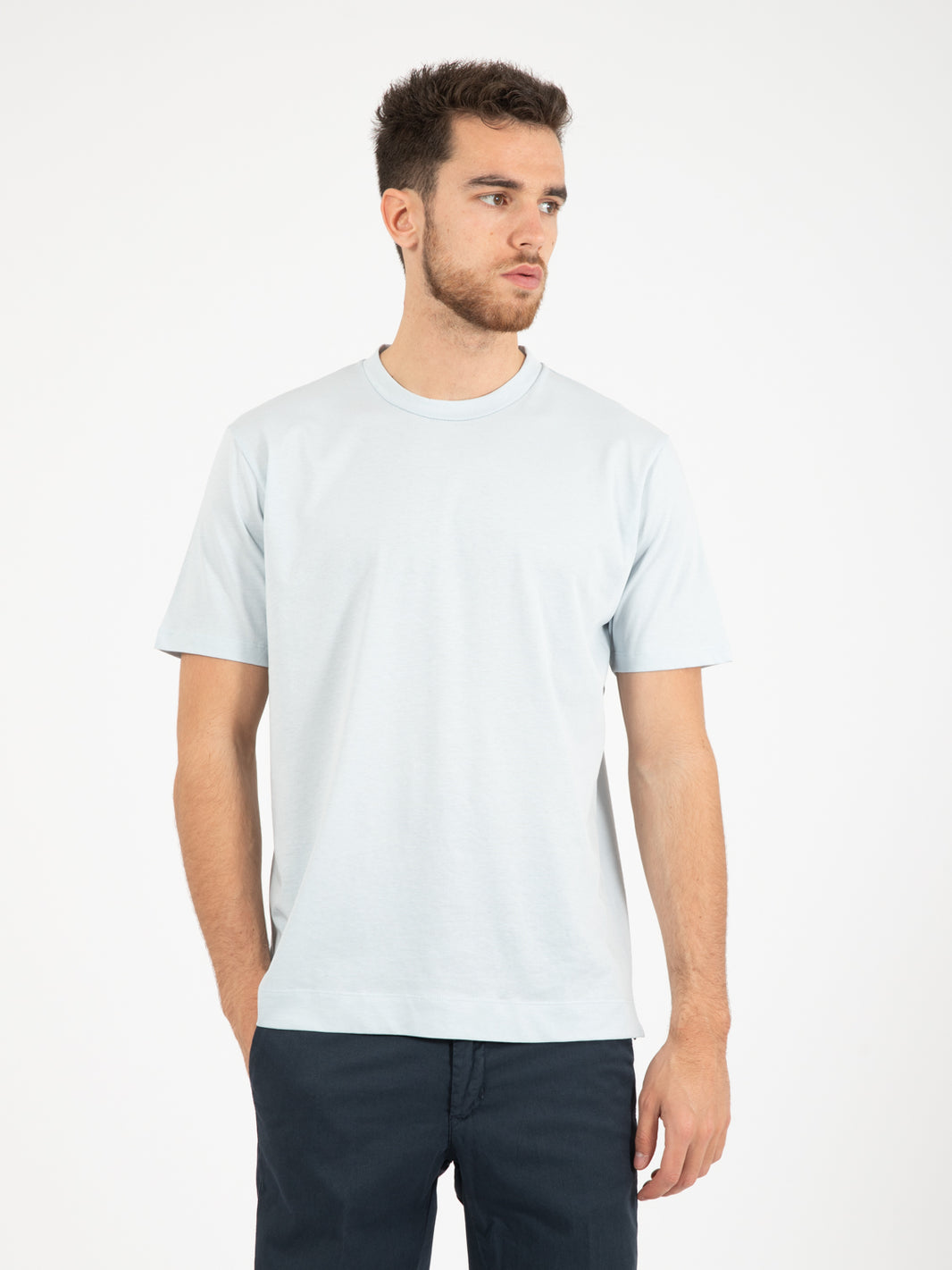 Light blue crew neck T-shirt