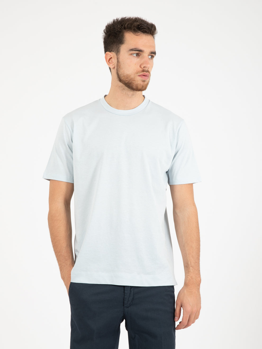 Light blue crew neck T-shirt