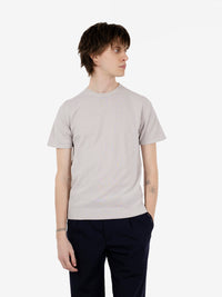 T-shirt in crêpe di cotone gesso