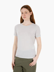 STIMM - T-shirt in lurex argento