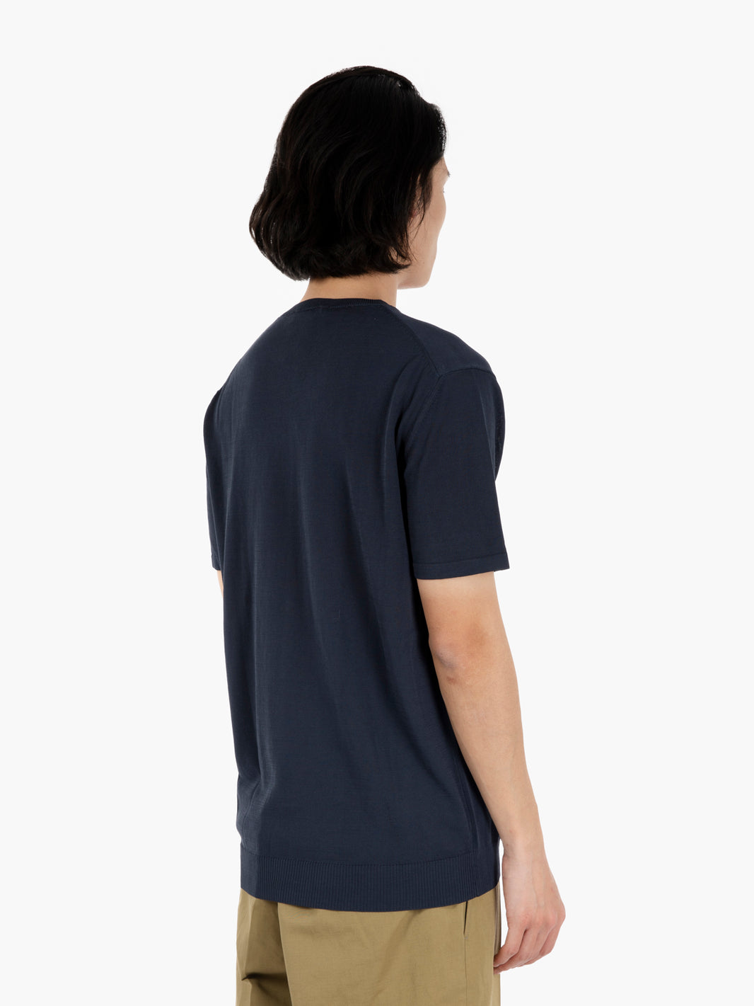 T-shirt in maglia cotone notte