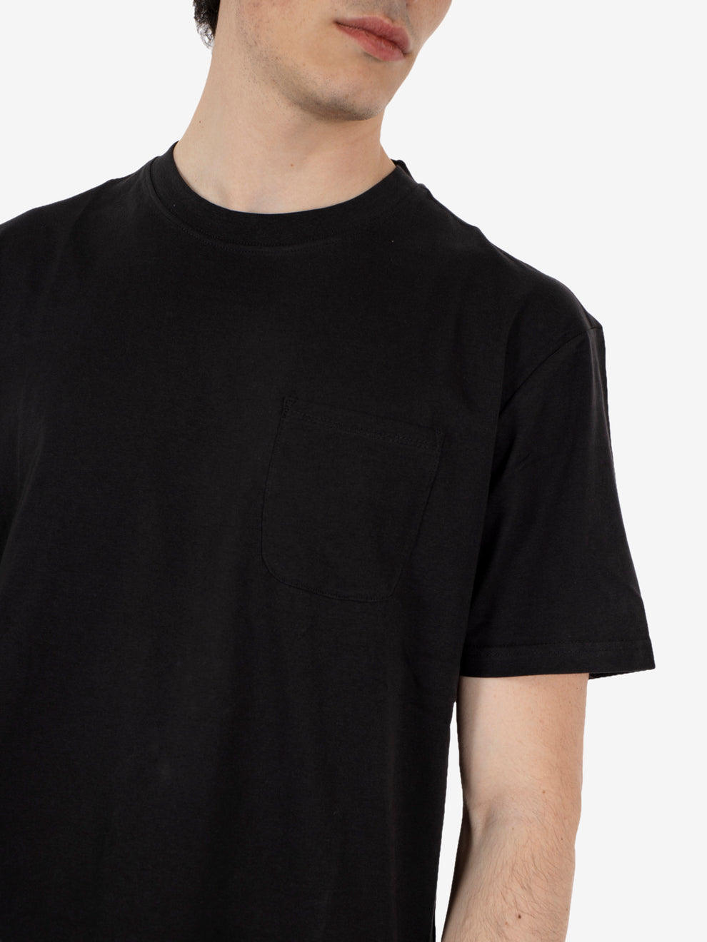 T-shirt jersey con taschino black