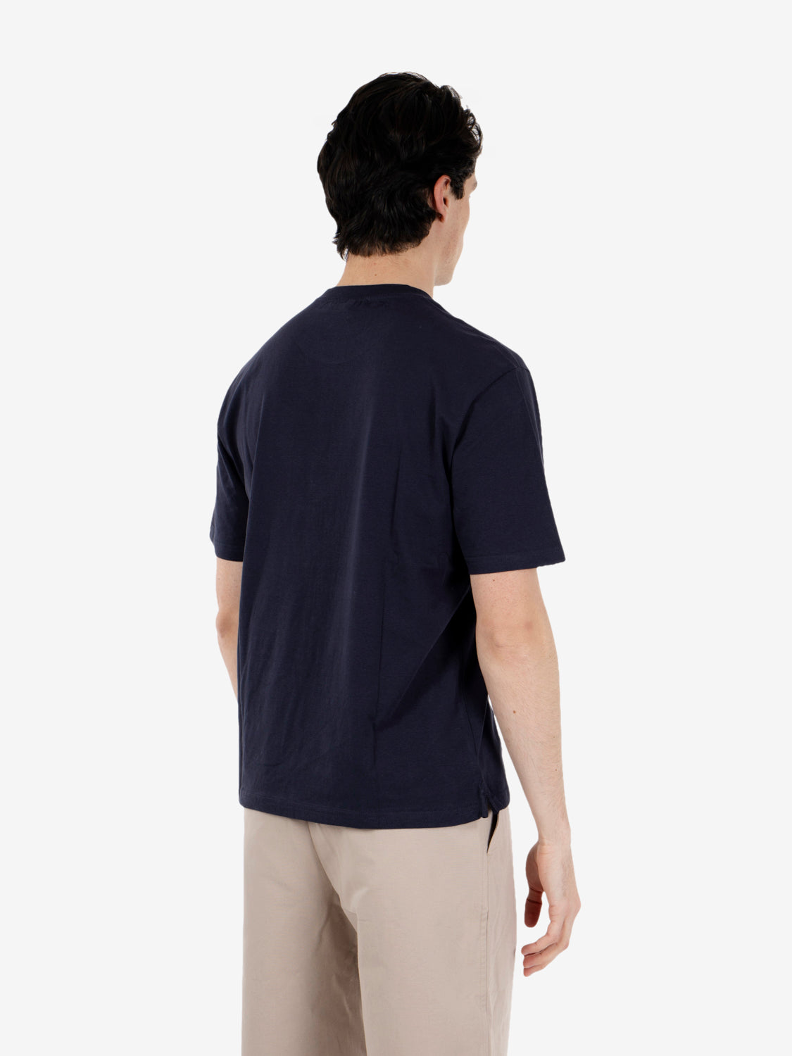 T-shirt jersey con taschino navy