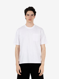 T-shirt jersey con taschino white