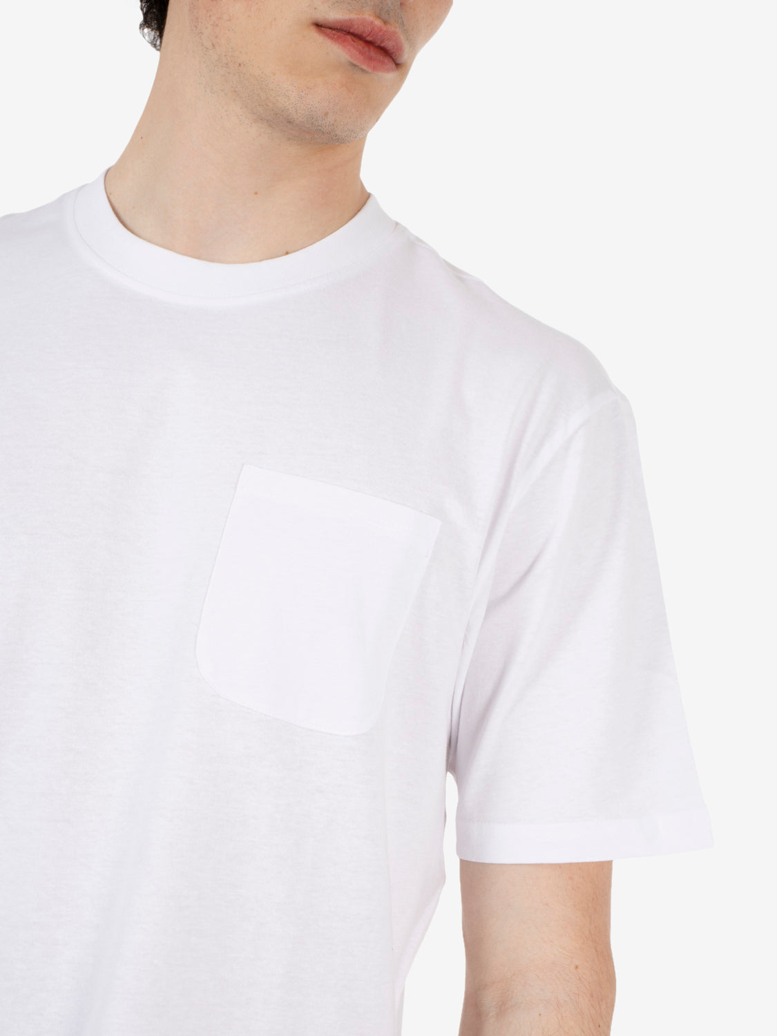 T-shirt jersey con taschino white