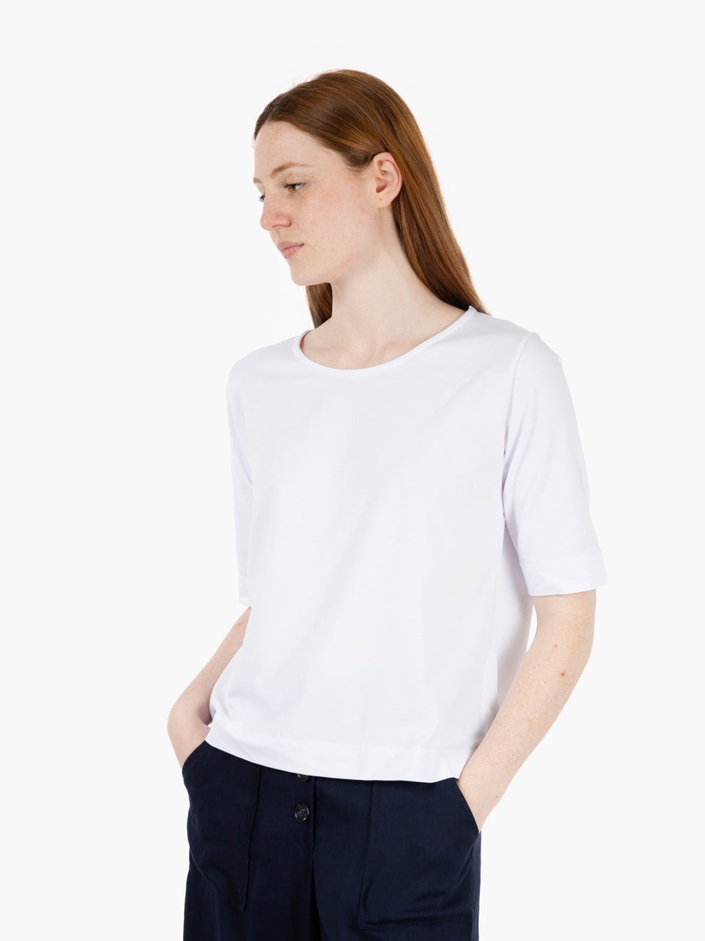 White 3/4 Sleeve T-Shirt Camp