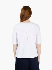 STIMM - T-shirt maniche a 3/4 bianco camp