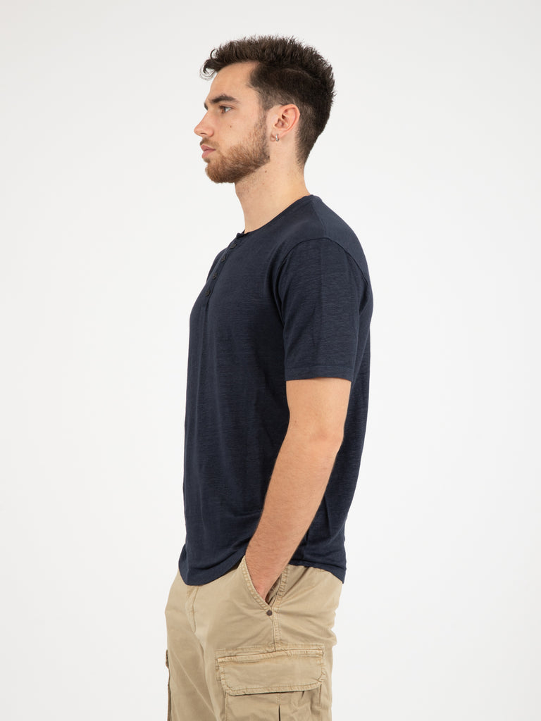STIMM - T-Shirt Serafino blu