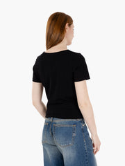 STIMM - T-shirt swarosky bianco nero