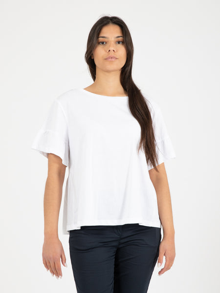 T-Shirt Volant bianco