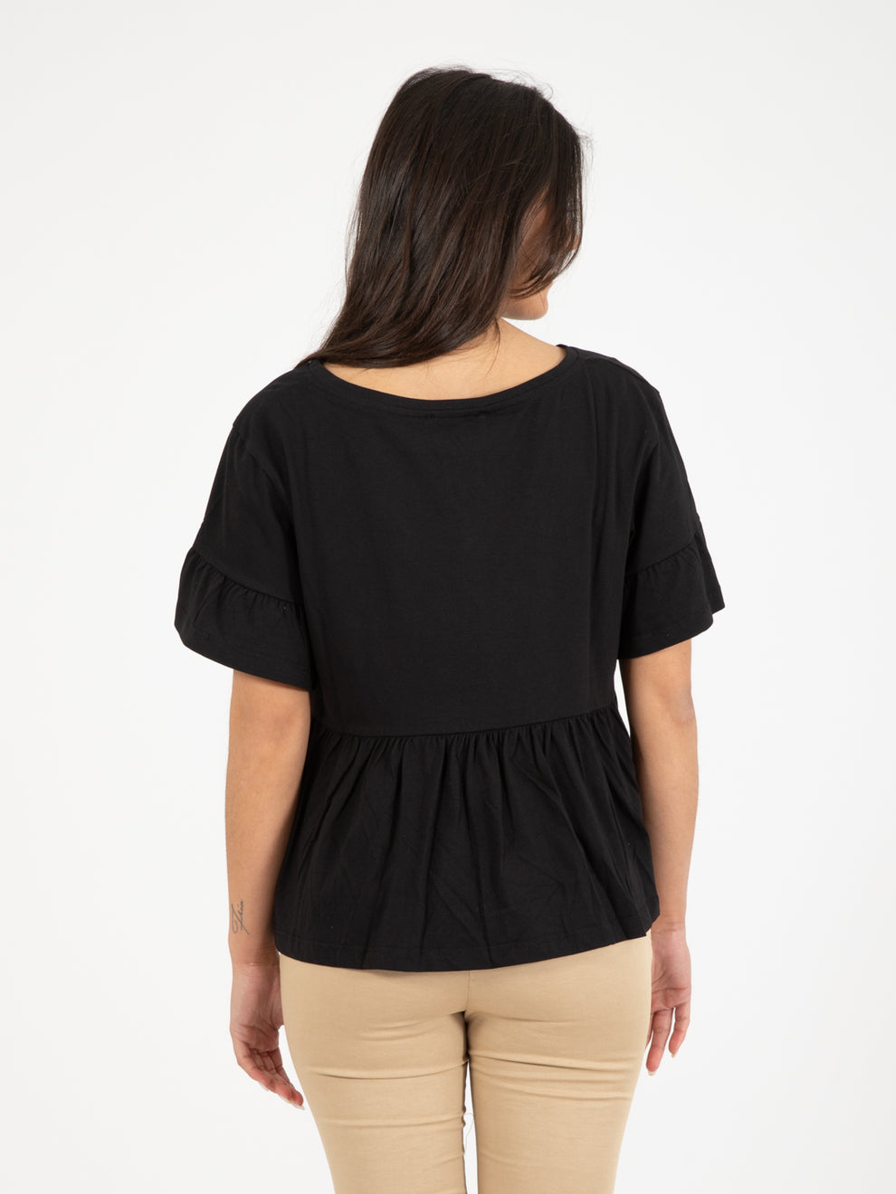 Black Volant T-Shirt