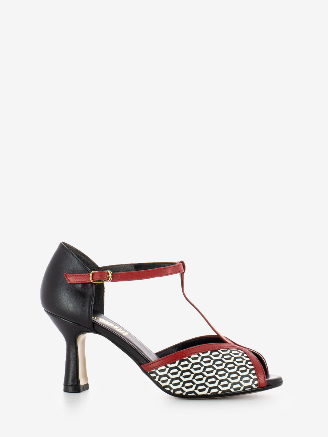 Tanguera Liz nappa nero / rosso