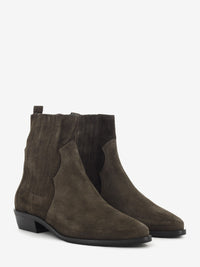 Texano Idea in suede testa di moro