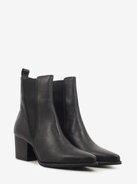 Texano in pelle Luna nero
