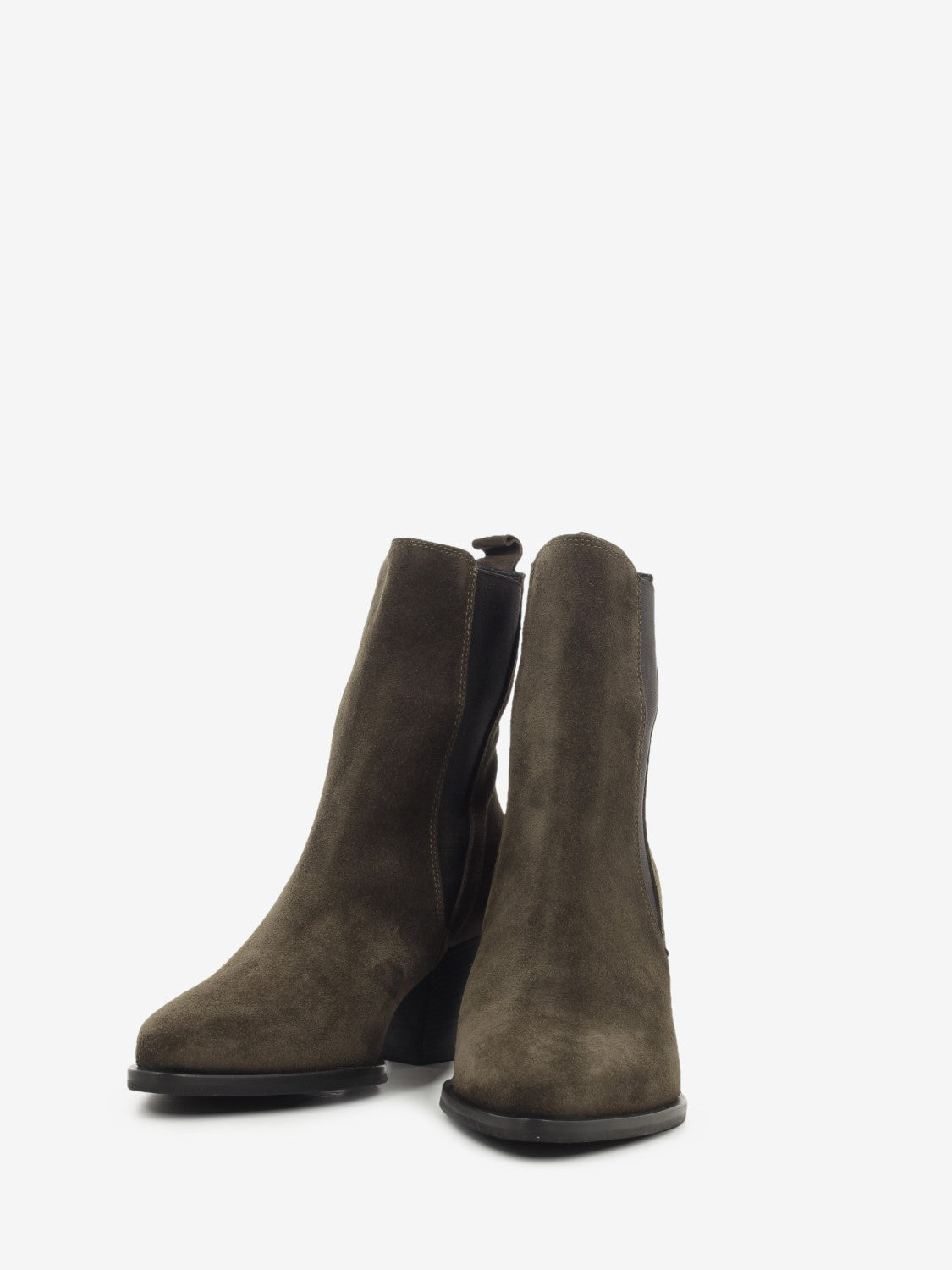Texano in suede Luna testa di moro
