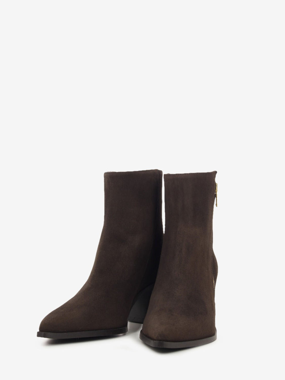 Texano zip fashion camoscio testa di moro
